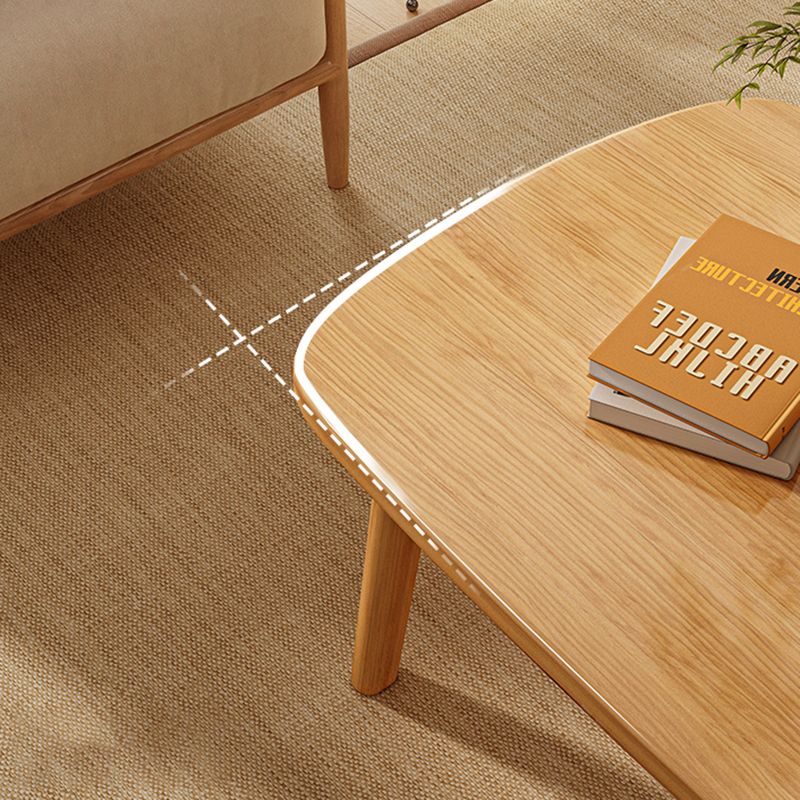 17"H Contemporary Side Table Solid Wooden Oak Accent Side Table