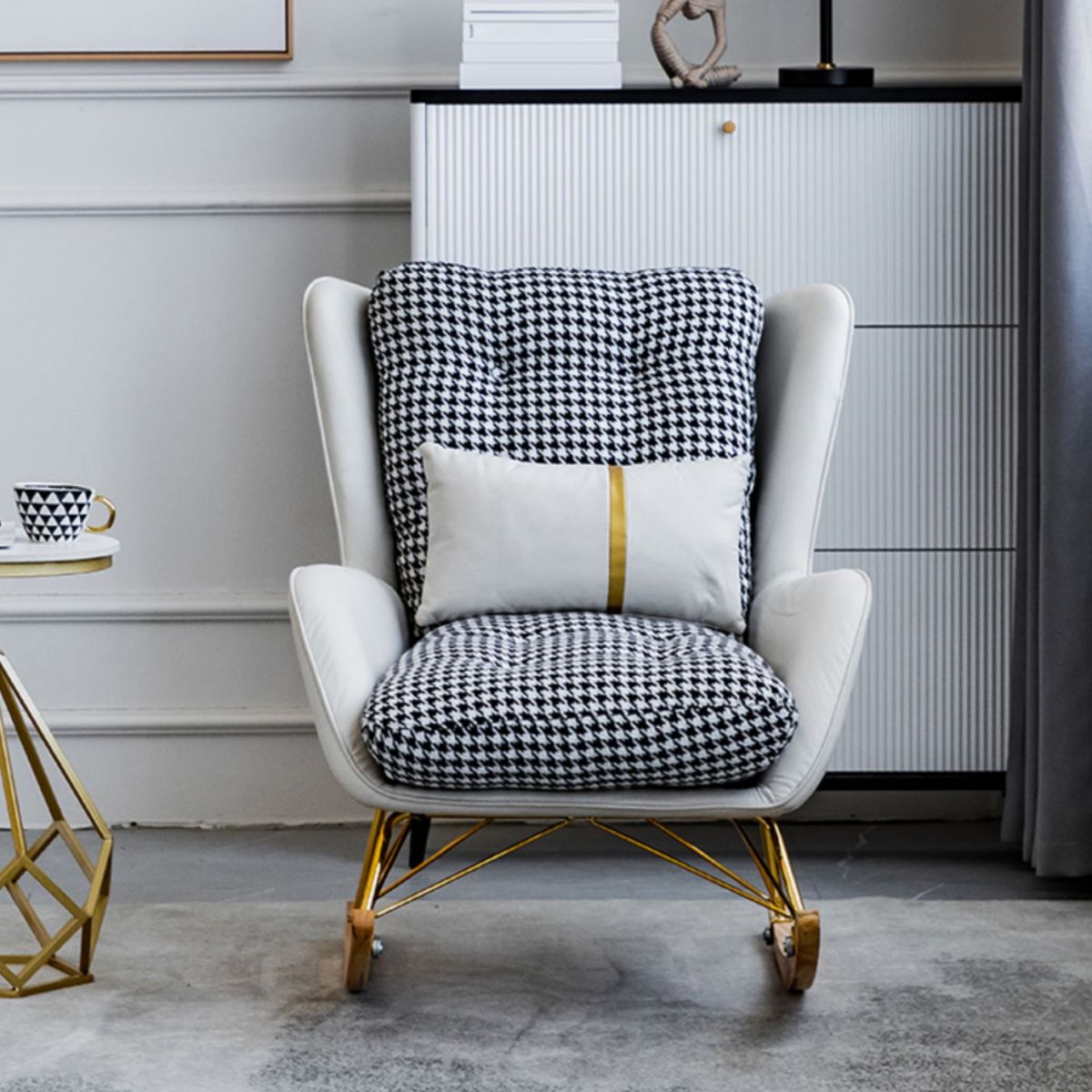 Living Room Light Luxury Lazy Sofa Chair Leisure Chaise Home Rocking Chair