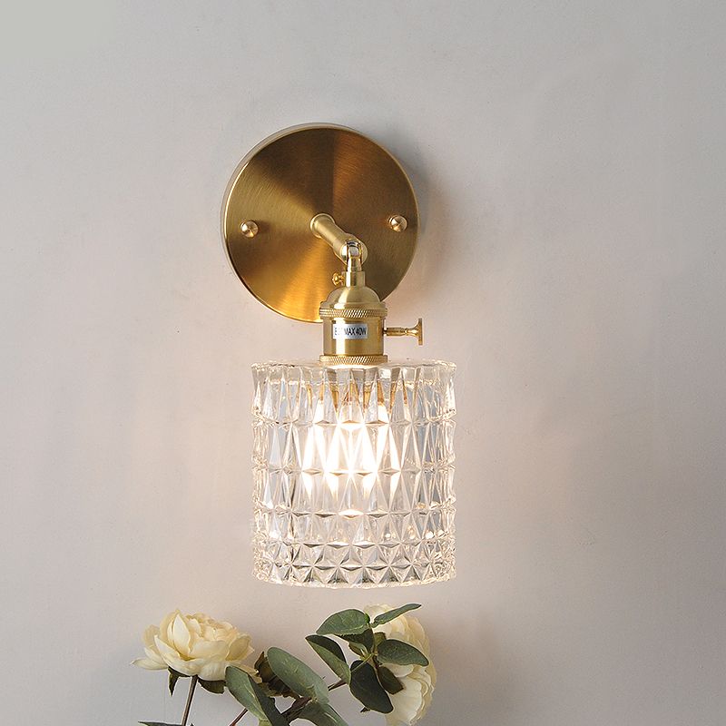 1 lumière de mi-cylindre luminaire en verre luminaire de style moderne