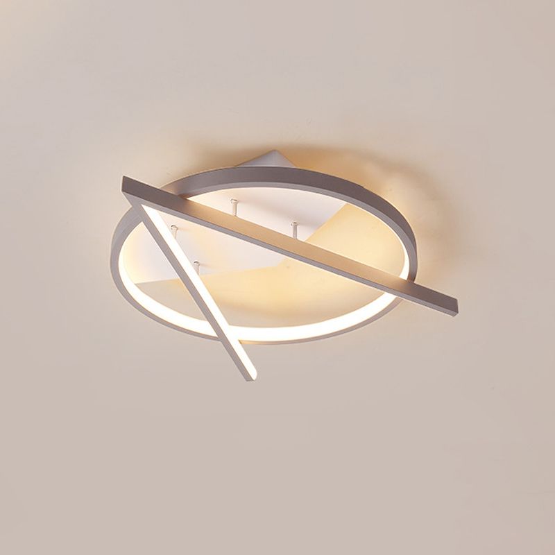 Éclairage de plafond en V en V en V Minminaliste LED gris Minimaliste LED FLUMURS LEMILTURE EN LIGHTE CHAUD / BLANC, 16,5 "/20,5" de large