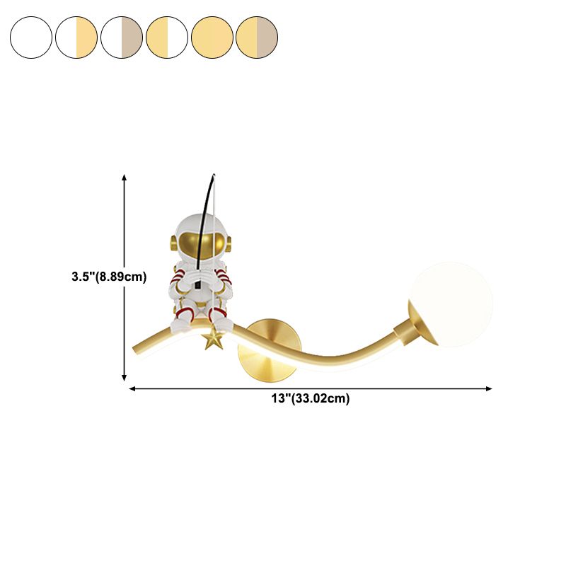 Modern LED Wall Mount Light Children Wall Light with Silica Gel Shade for Bedroom