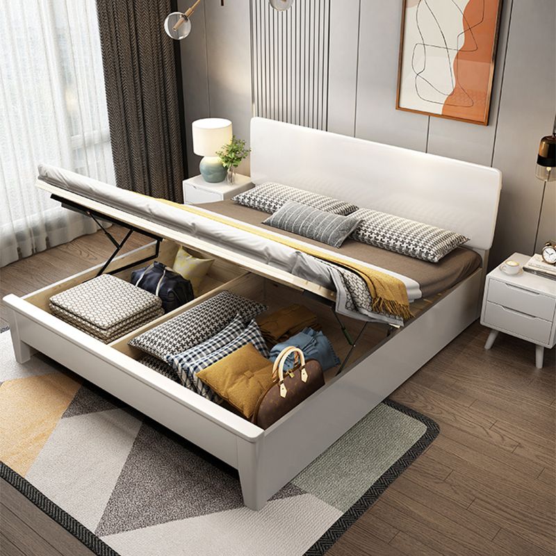 Scandinavian Wood Bed Frame Custom Gold Legs Standard Bed for Bedroom