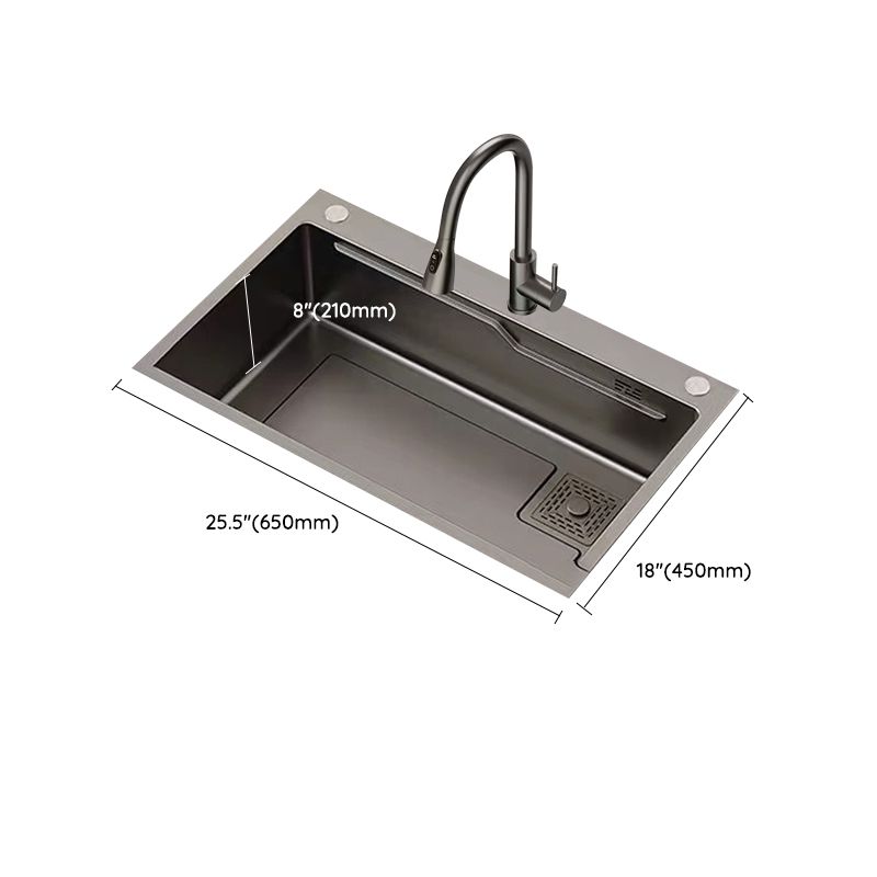 Modern Style Kitchen Sink Stainless Steel Noise-cancelling Drop-In Kitchen Sink