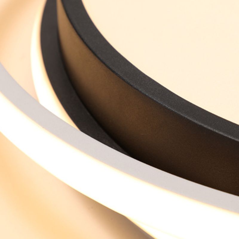 Apparecchio da soffitto in acrilico a 2 luci in stile moderno con montaggio a incasso a LED rotondo