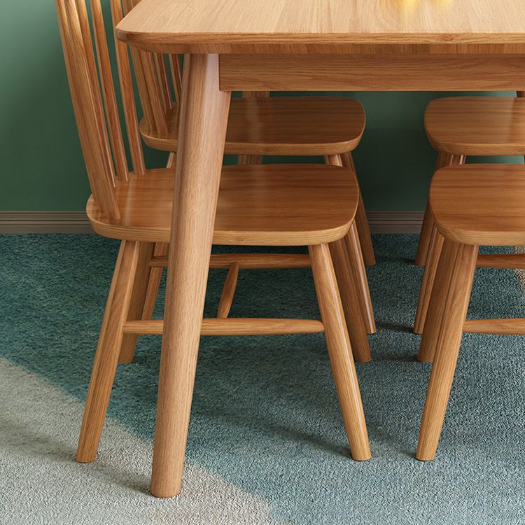Rectangular Solid Wood Dining Table Modern Furniture with 4 Legs for Home