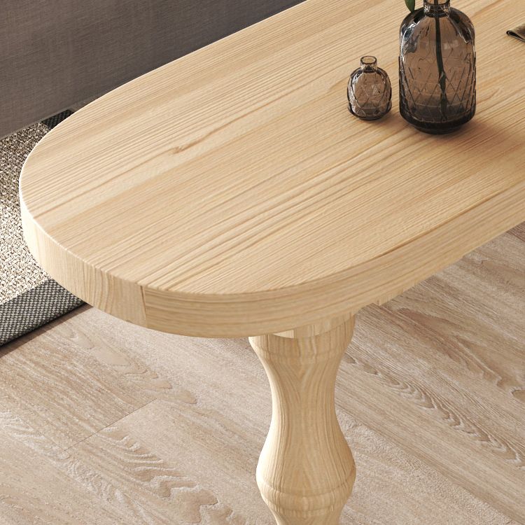 Trestle Base Bar Table Contemporary Solid Wood Bar Dining Table with Wine Rack