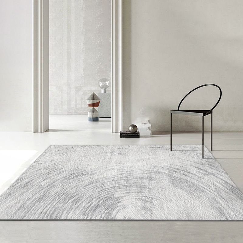 Grey Modern Carpet Polyester Graphic Carpet Washable Carpet for Home Decor