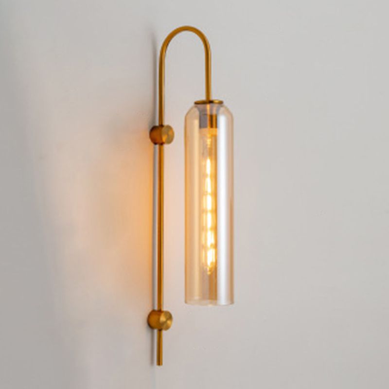 Postmoderne Einfachheit Zylinder Wandleuchte Glaswandleuchten für Schlafzimmer