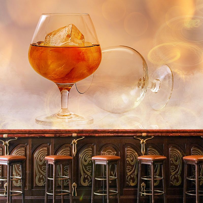 Contemporary Brandy Wall Mural Decorative Restaurant Wall Art for Decoration