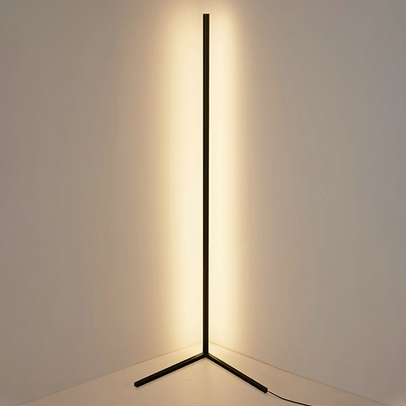 Contemporary Style Linear Shape Floor Lamp Metal Single Light Floor Lamp