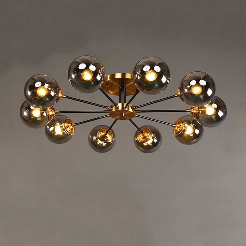 Eigentijdse bol spoeling licht armatuur glas spoelbevestiging plafondlicht in goud