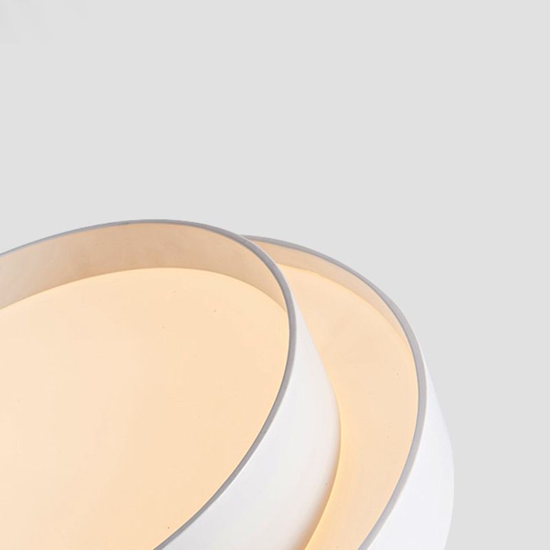 Lámpara empotrada moderna circular de 1 luz LED de metal montada en el techo para dormitorio