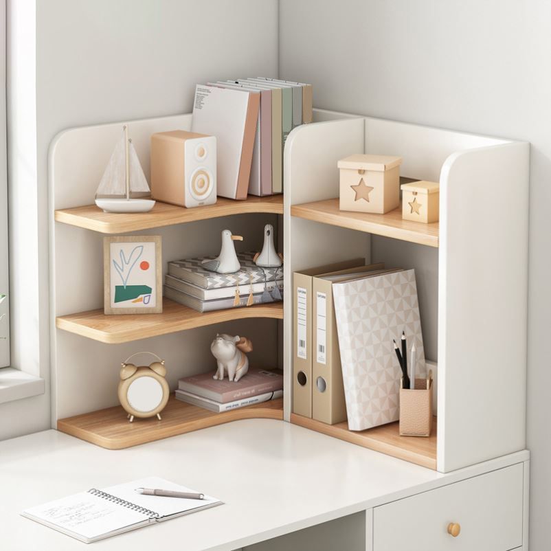 Contemporary Engineer Wood Bookshelf Open Back Bookcase for Home Office