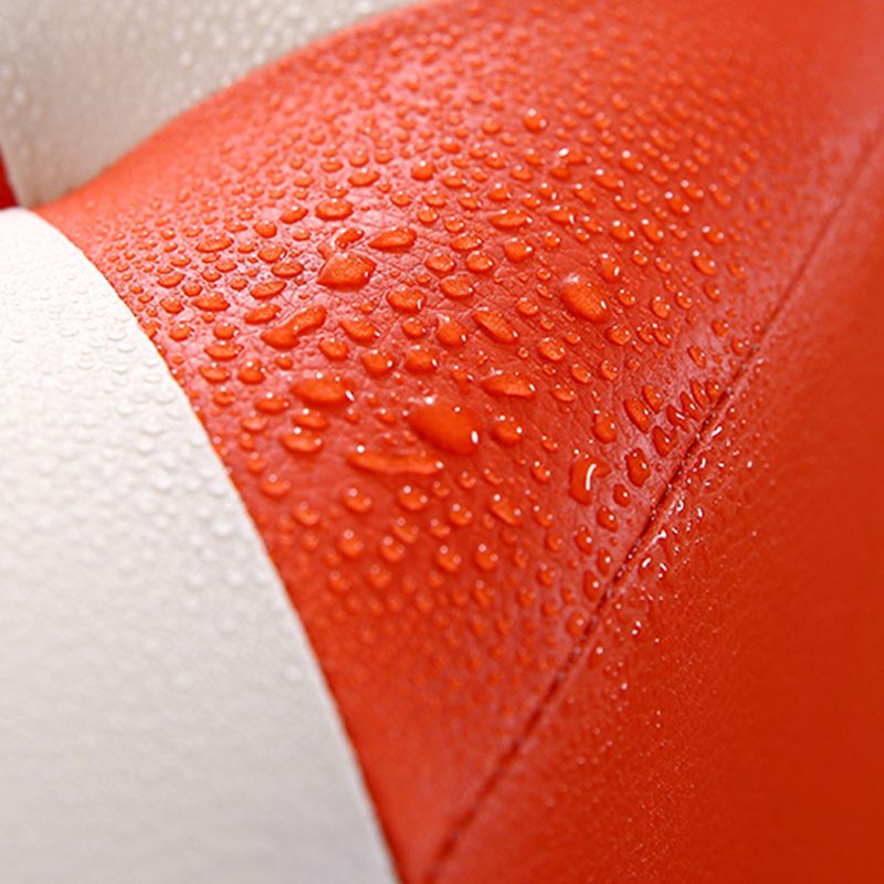 Color Panel Pouf Ottoman Stain Resistant Square Faux Leather Tufted Ottoman