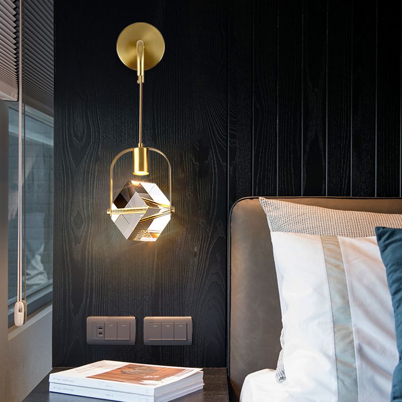 Leichter extravaganter Stil rechteckiger Wandleuchterkristall 1 Leichte Leuchten