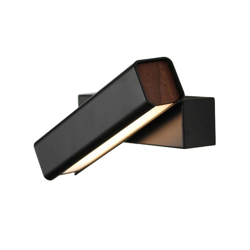 Square Shade Metal Wall Sconce Modern Style 1 Light Wall Mounted Light