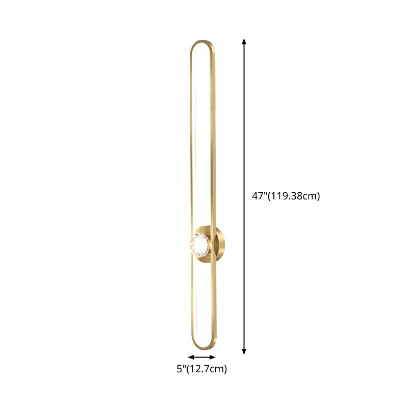 Luces de pared LED acrílicas simples modernas Lámparas de pared de 1 luces para sala de estar para sala de estar