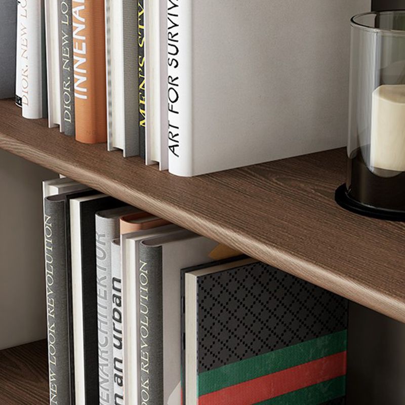Scandinavian Open Back Wood Shelf Bookcase with Shelves for Home Office