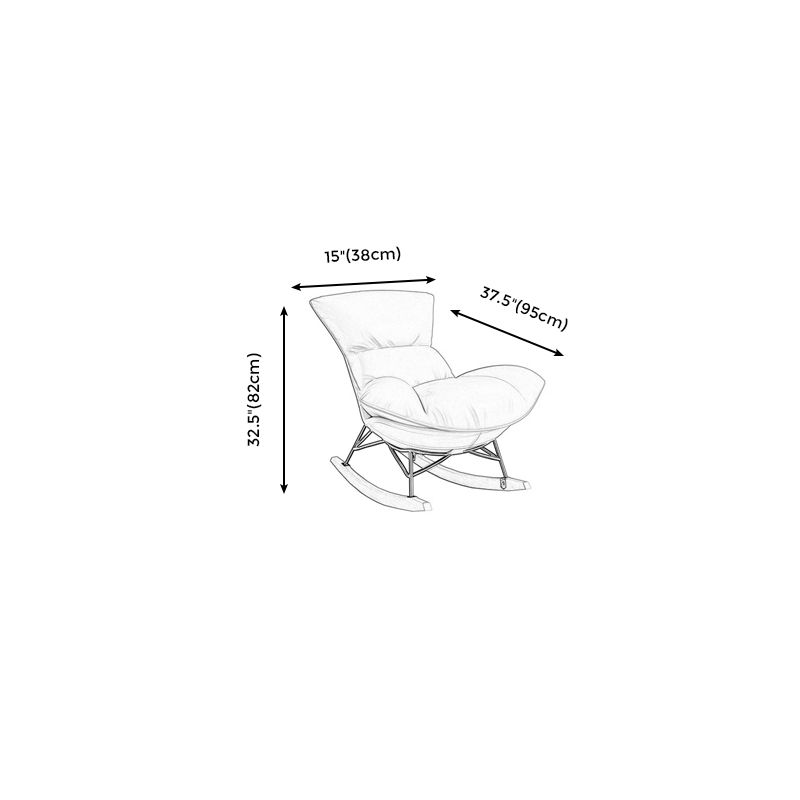 26.7" L x37.4"W x32.2"H Sewn Pillow Back Sled Chair for Living Room