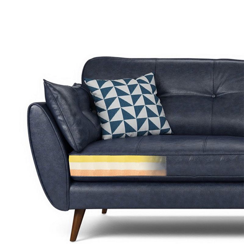 33.86" H Genuine Leather Flared Arm Sofa with Cushions for Living Room,Apartment