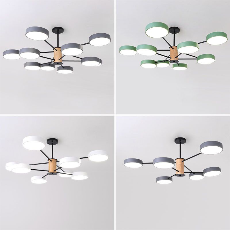 Éclairage de lustre ramifiant nordique LED de salon en acrylique LED Plafond
