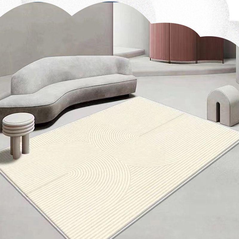 Simple Style Rectangle Shape Rug Living Room Carpet Polyester Washable Area Rug