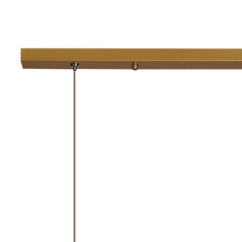 Linear 2 - Light LED Kitchen Island Fixture Iron Pendant Ceiling in Black / Gold