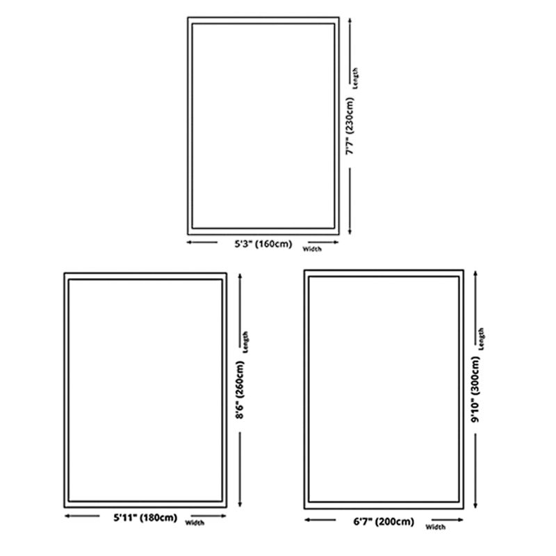 Veelkleurig eenvoud tapijt polyester inkt rendering tapijt onderhoudsvriendelijk tapijt voor huisdecoratie