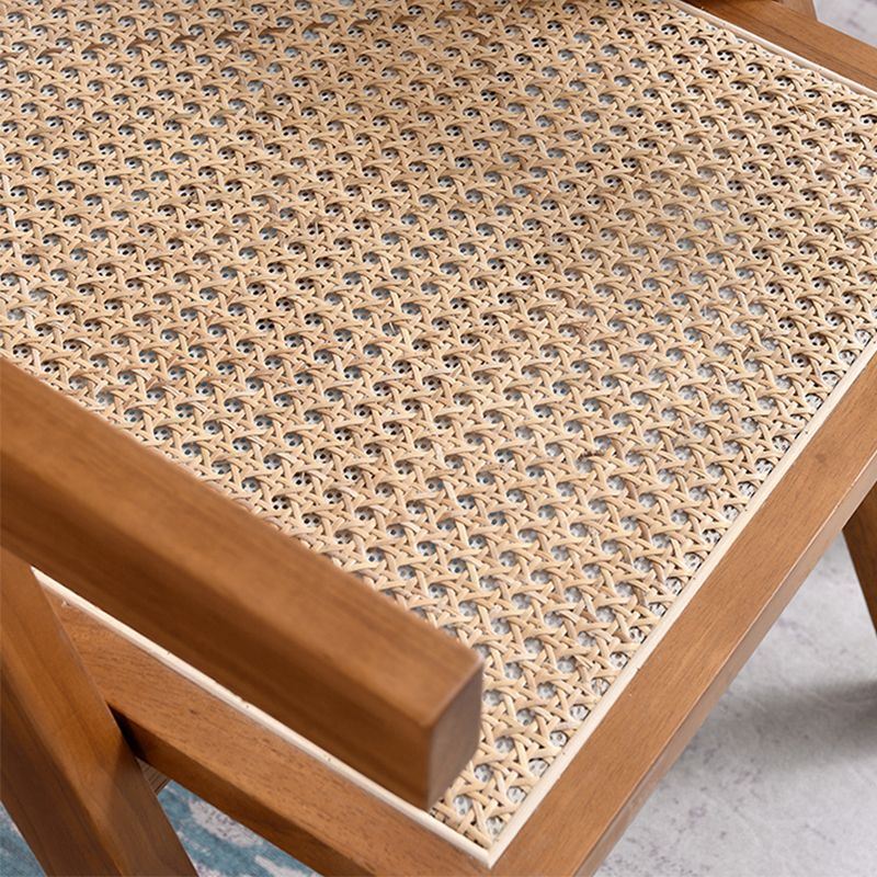 Rubberwood Solid Wood Dining Chair Open Back Dining Chair for Dining Room