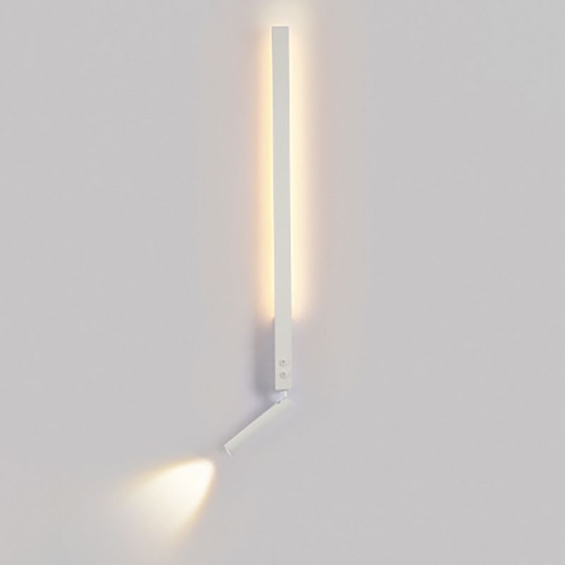 Stile moderno a forma lineare murale sconce metallo 2 illuminazione da parete per lettura
