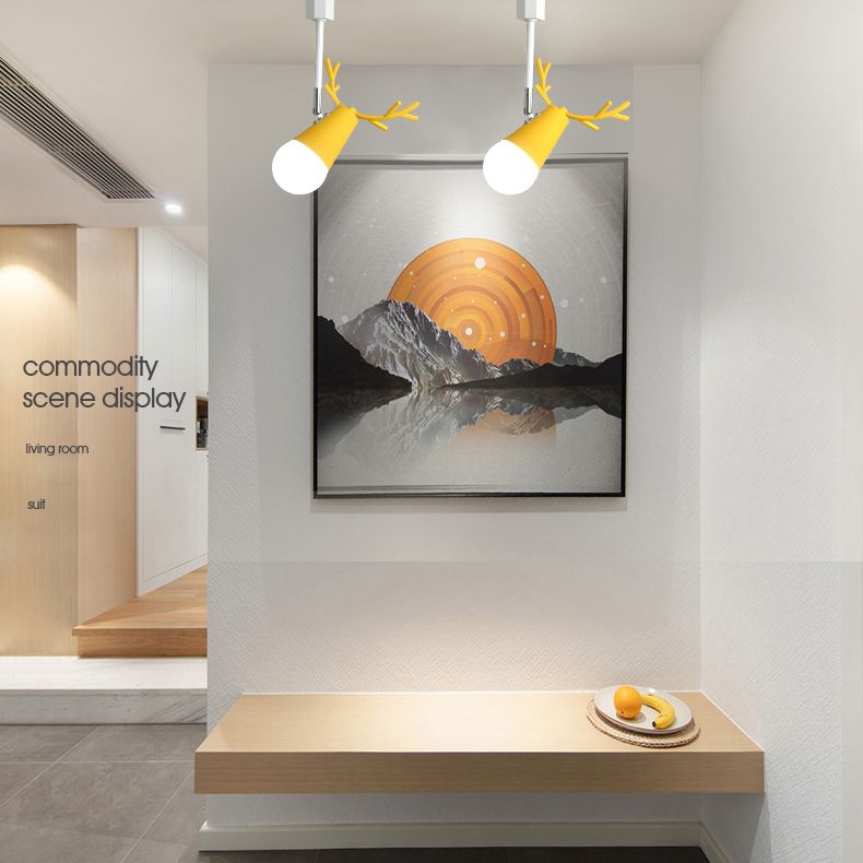 Nordic Log Plafond Track Light Personnalized Antlers Home Fonding Mall Vêtements Vence de vêtements Spotlight Commercial