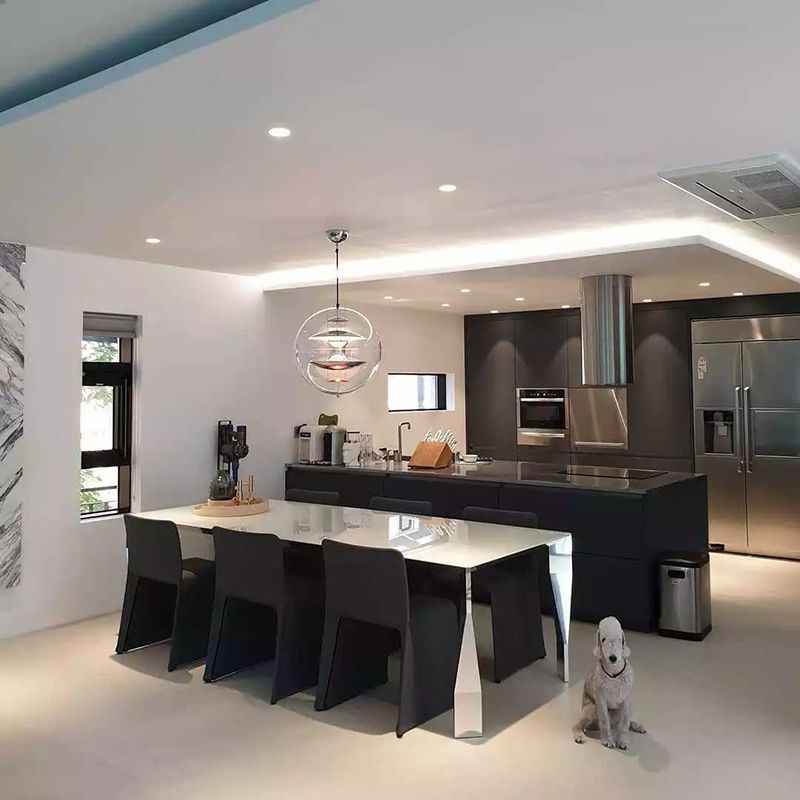 Moderne minimalistische 1 leichte Anhänger Beleuchtung kreativer Sphäre klarer Glas Drop Anhänger für Wohnzimmer