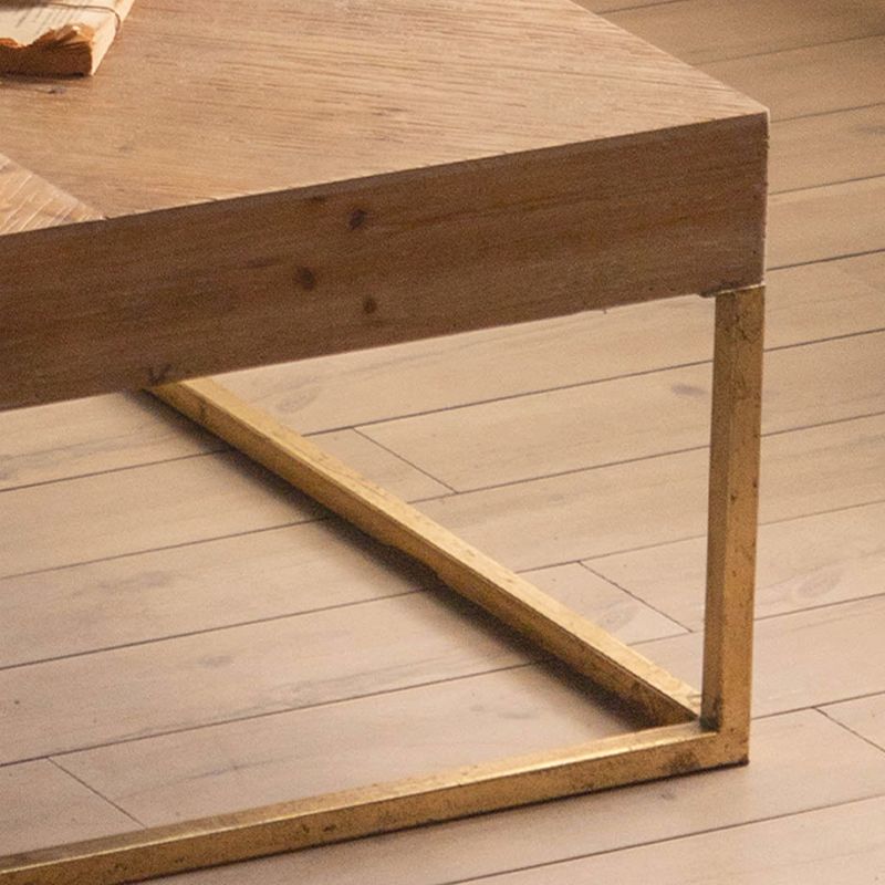 Modern Wooden Coffee Table Rectangular Top Shape Coffee Cocktail Table