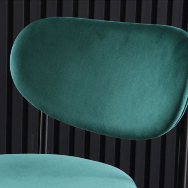 Glam Style Open Back Chair Upholstered Dining Side Chair for Indoor