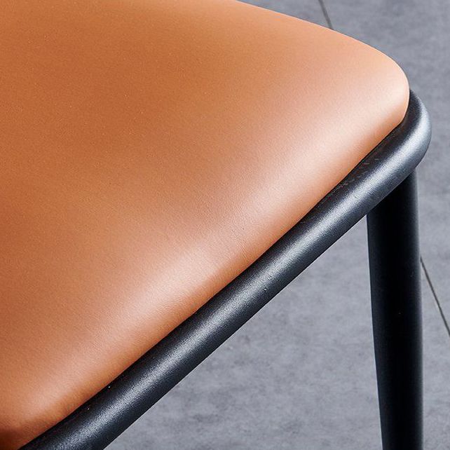 Metal Contemporary Indoor-Outdoor Side Chair Solid Back Dining Chair