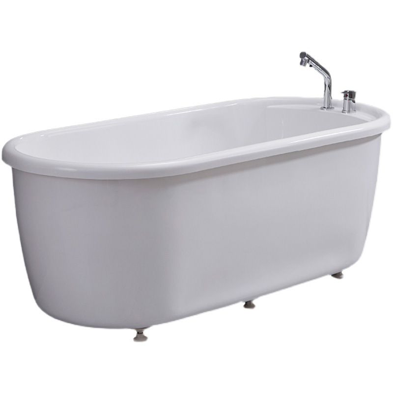 Modern Oval Bathtub Acrylic Stand Alone Soaking Soaking Bath