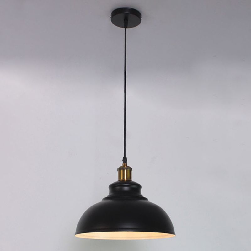 Metal Dome Pendant Lighting Fixtures Industrial Kitchen Warehouse Single Hanging Light with 43" Adjustable Hanging wire