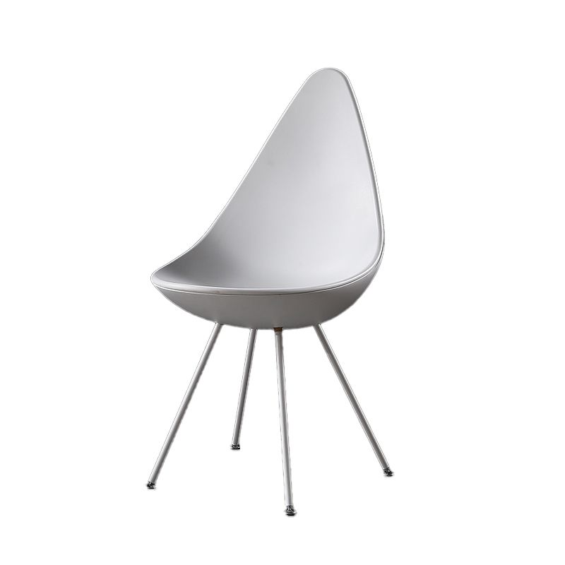 Sillas laterales sin brazos de estilo industrial, silla lateral con respaldo sólido de plástico para el hogar