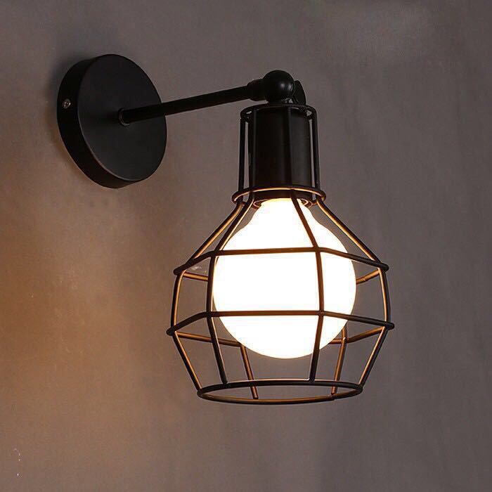 American Industrial Style Shaded Sconce Wall Light Metal 1 Light Sconces