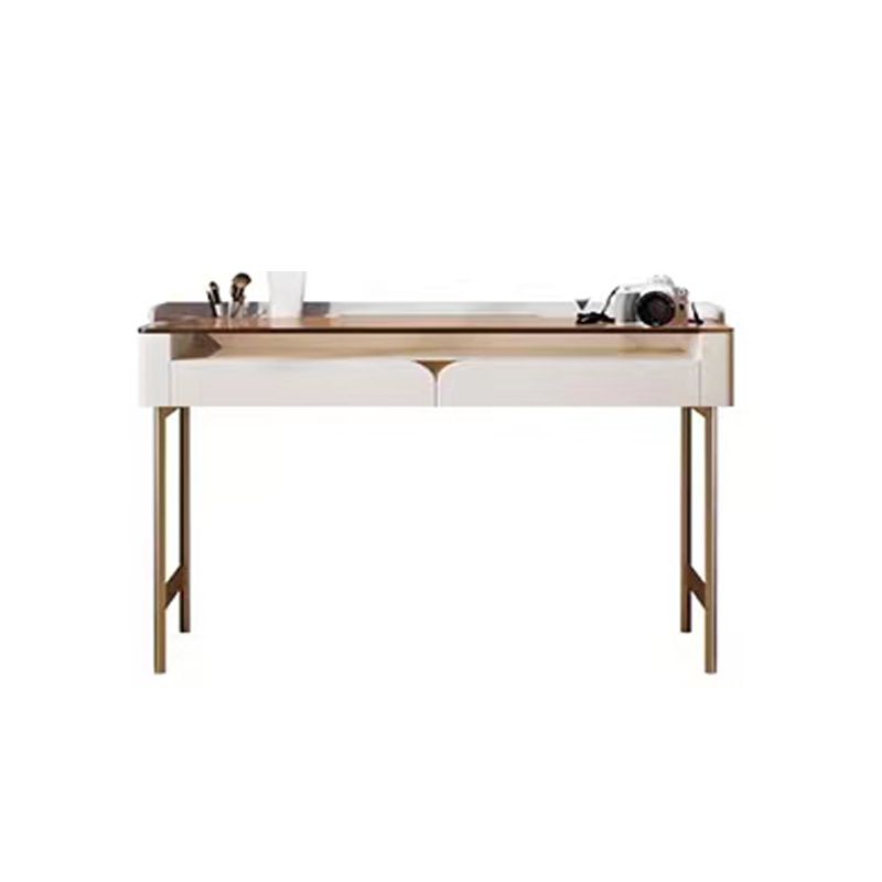 Glass Top Makeup Vanity Desk Storage Box Makeup Vanity Set with Drawer