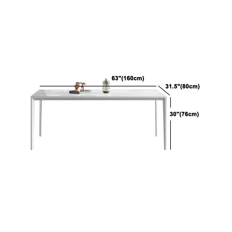 Modern Rectangle Dinette Set 1/4/5/7 Pieces Stone Top Dining Table Set