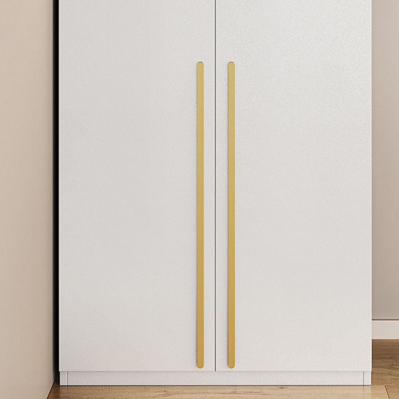 Modern Solid Color Kid's Wardrobe Wooden White Hanging Clothes Rack