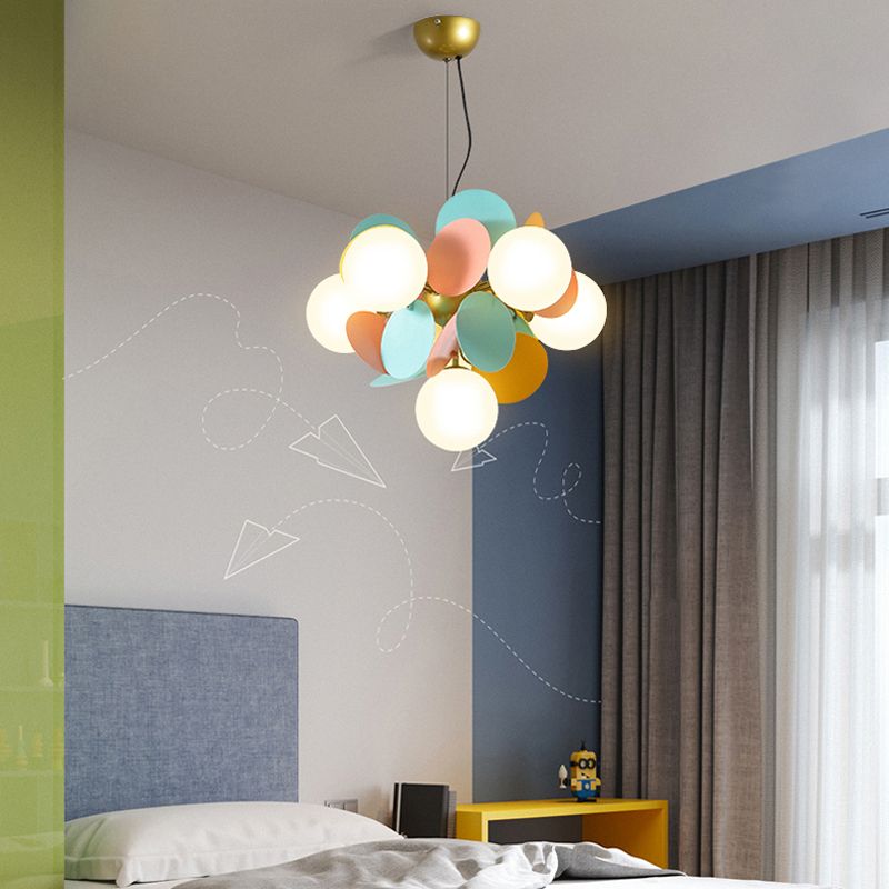 Bubbles Bedroom Ceiling Pendant Light Metal Nordic Style Chandelier Light Fixture