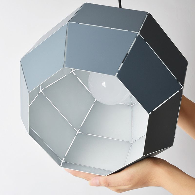 Metal Spherical Shade Hanging Lights Modern Macaron Style 1 Light Hanging Mount Fixture