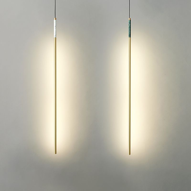 Eigentijdse hangende hanglamp lineaire vorm marmeren hanger voor woonkamer slaapkamer