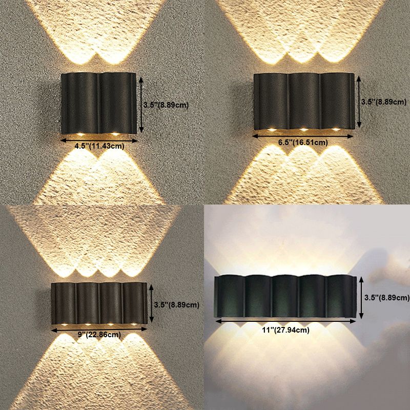 Geometric Wall Mounted Lamps Modern Style Metal Multi Lights Wall Light Sconces in Black