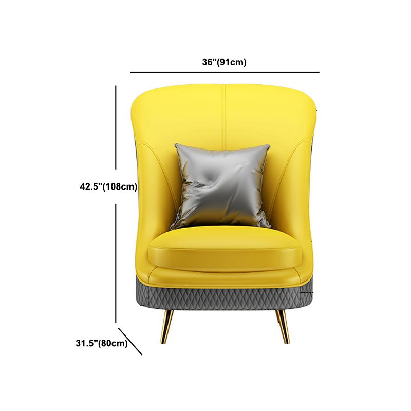 Sloped Arm Curved Sofa with Tight Back Contemporary Sofa for Apartment