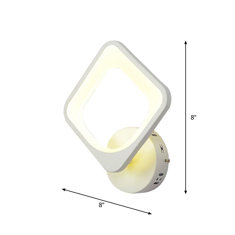 Smile/Square/Cloud LED Wall Lighting Simplicity Acrylic Living Room Sconce Light Fixture in White