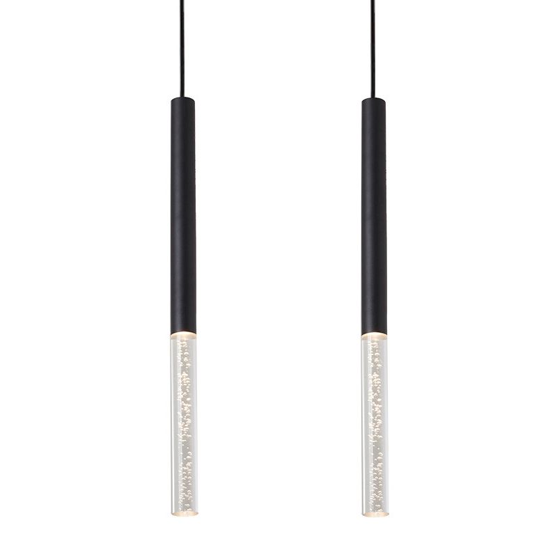 LED HORTING LIGHT avec un éclairage pendentif contemporain noir en acrylique