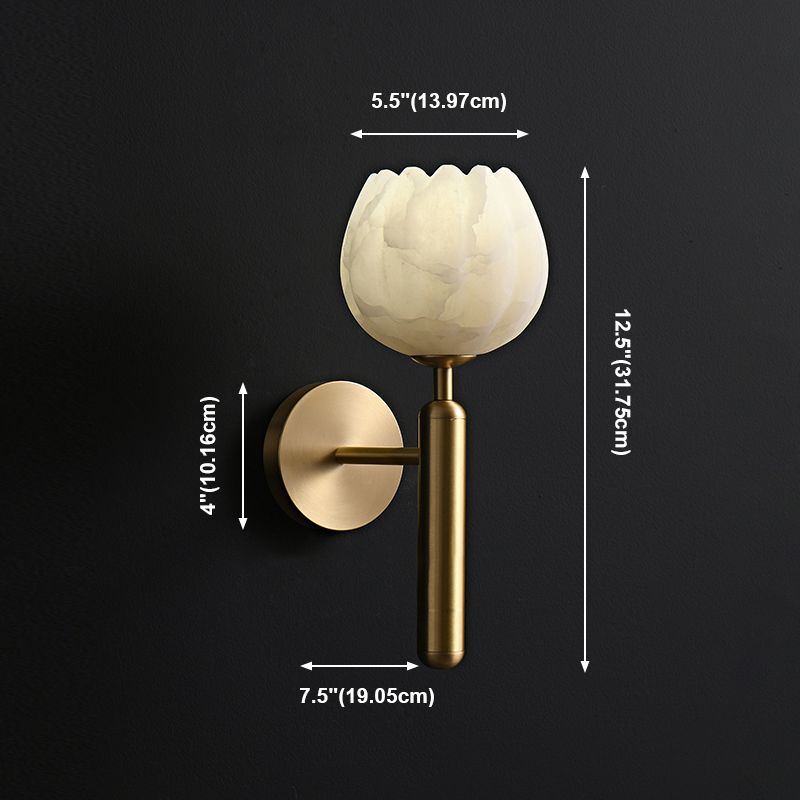 Metallblütenwand montierte Lampen zeitgenössische 1 leichte Leuchtenleuchten